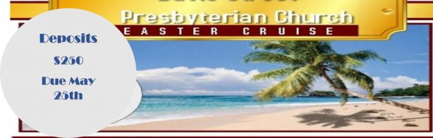 Davie Street Presbyterian Easter Cruise is Cancelled due to the Coronavirus